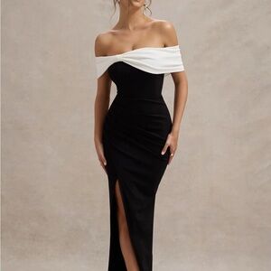 Club L London Black Textured Dress